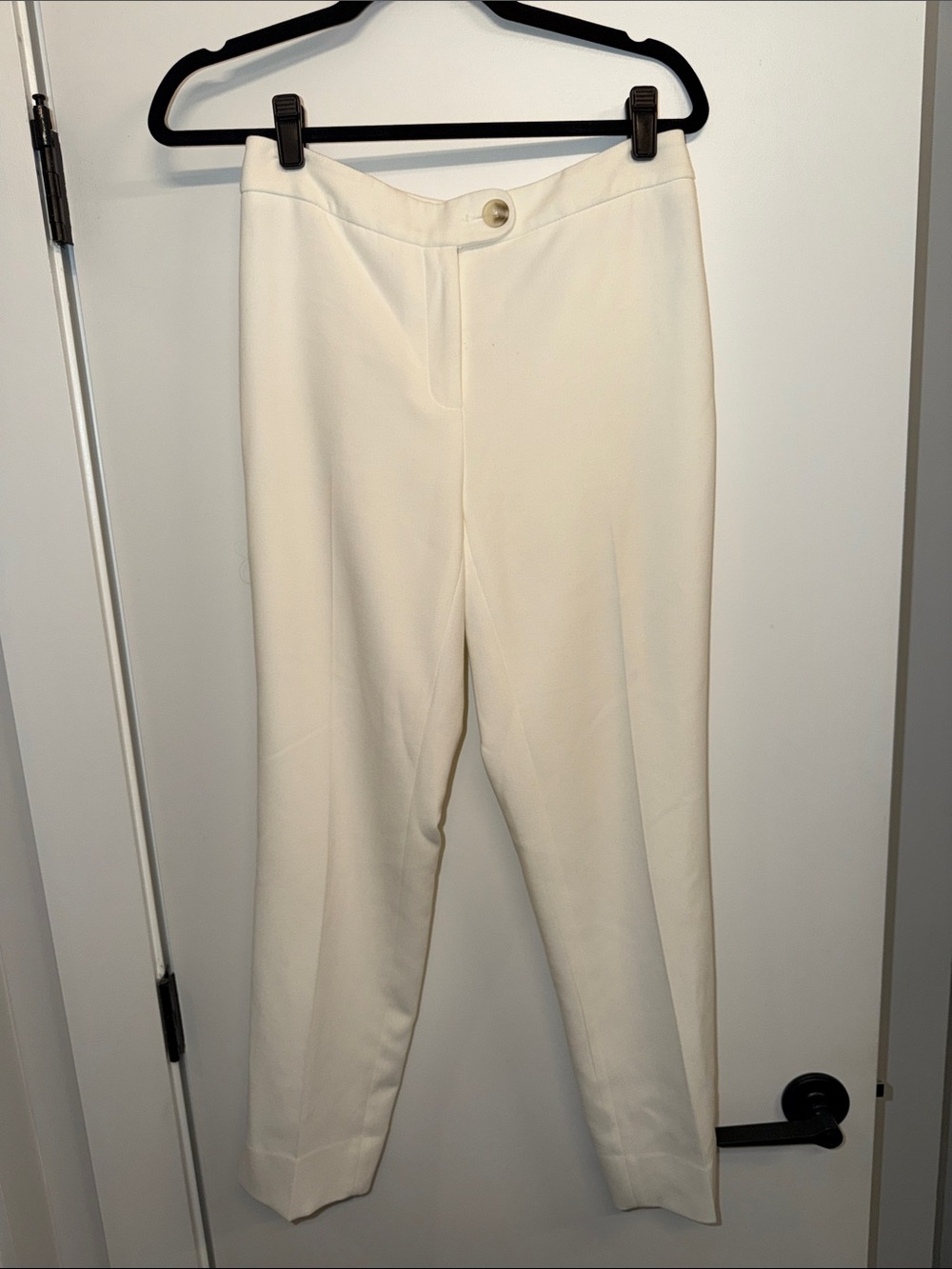 Karl Lagerfeld Cream Tailored Dress Pants